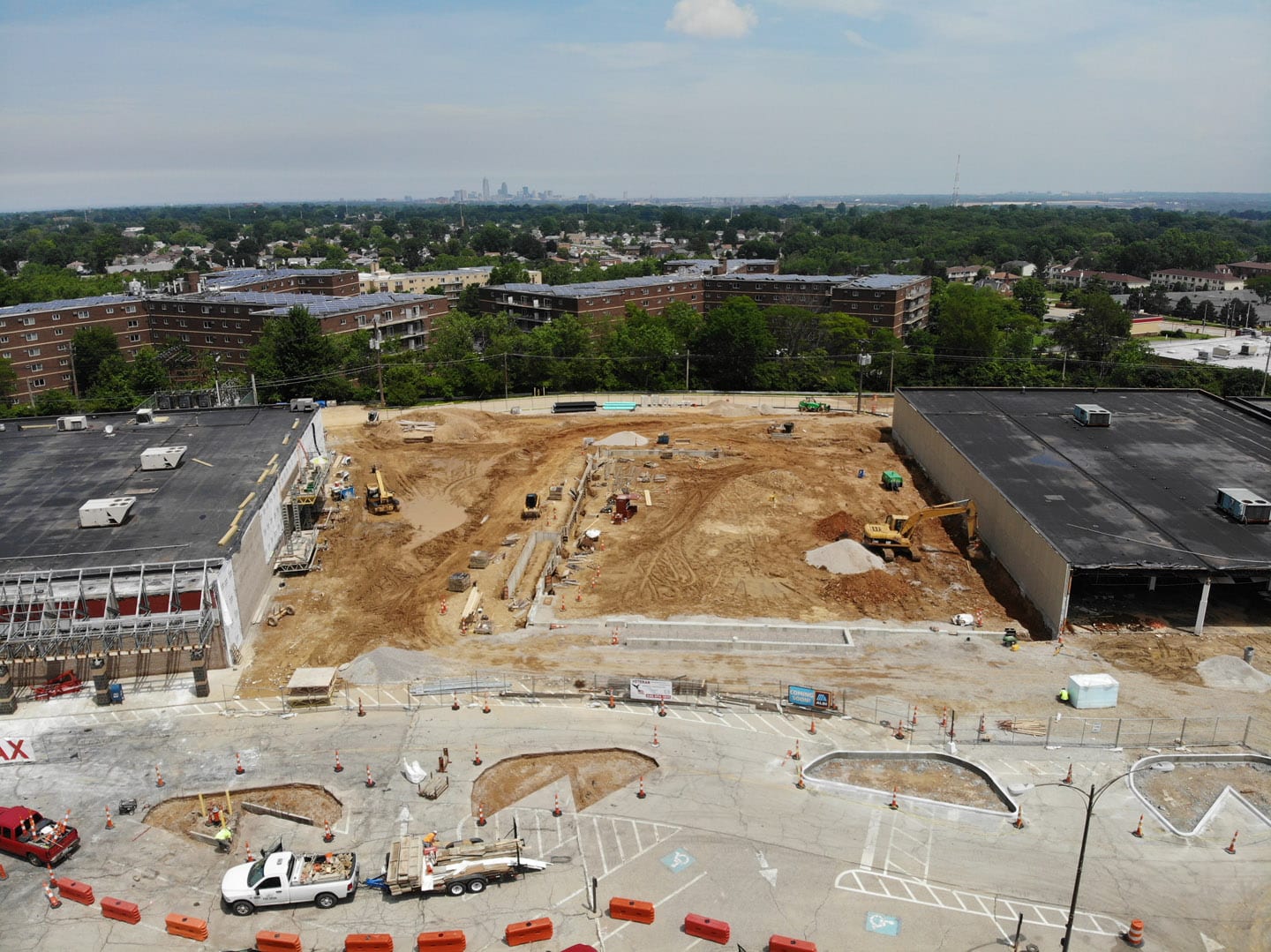 aerial view of the Aldi Store build