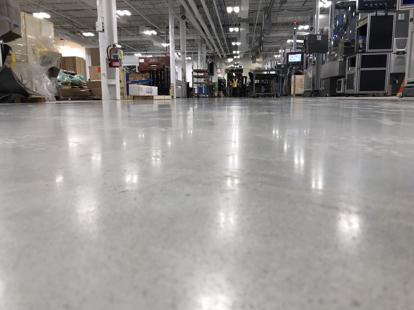 finished concrete flooring
