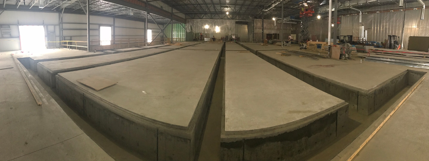 interior concrete slabs industrial building