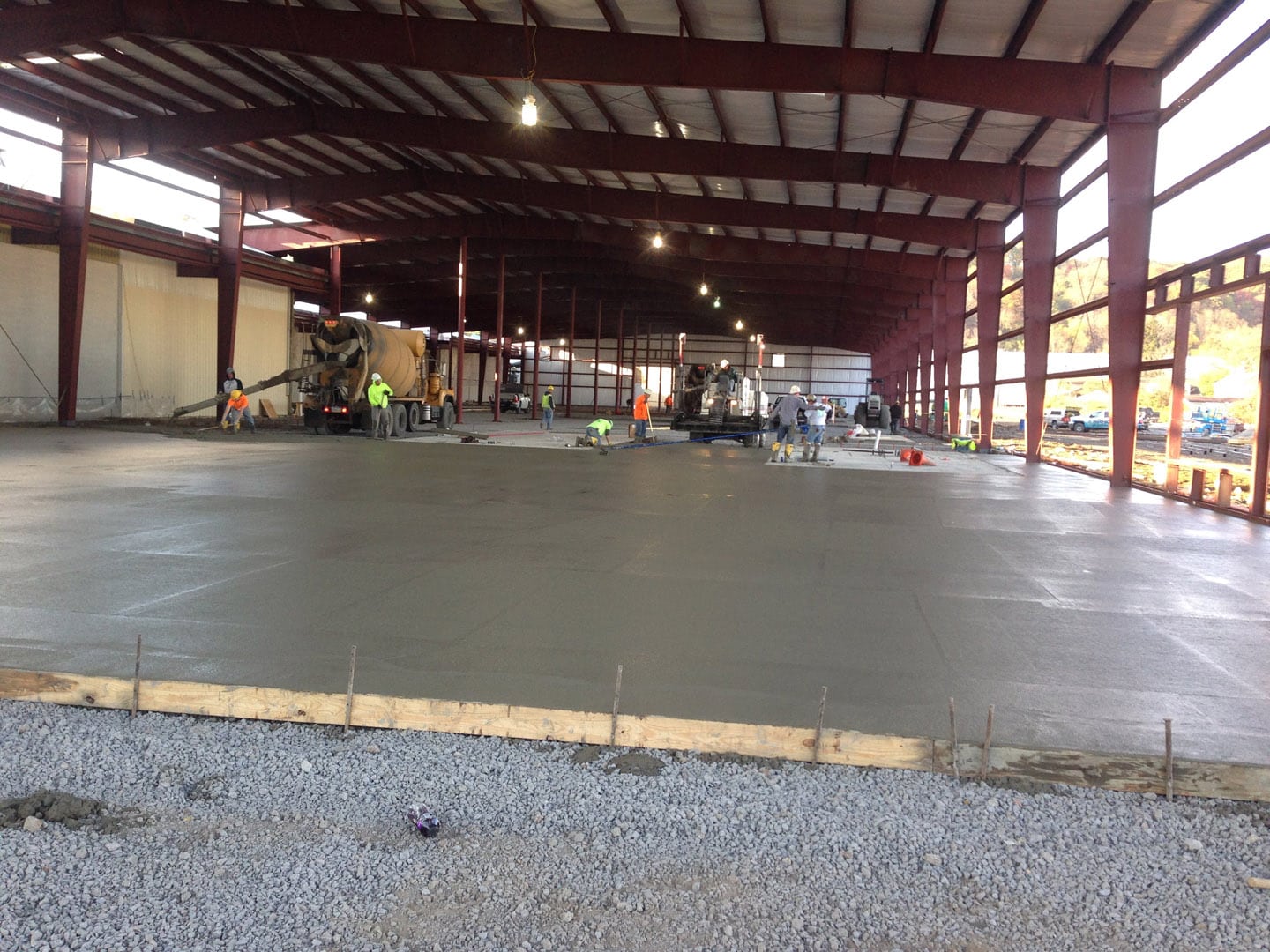 industrial concrete flooring installation