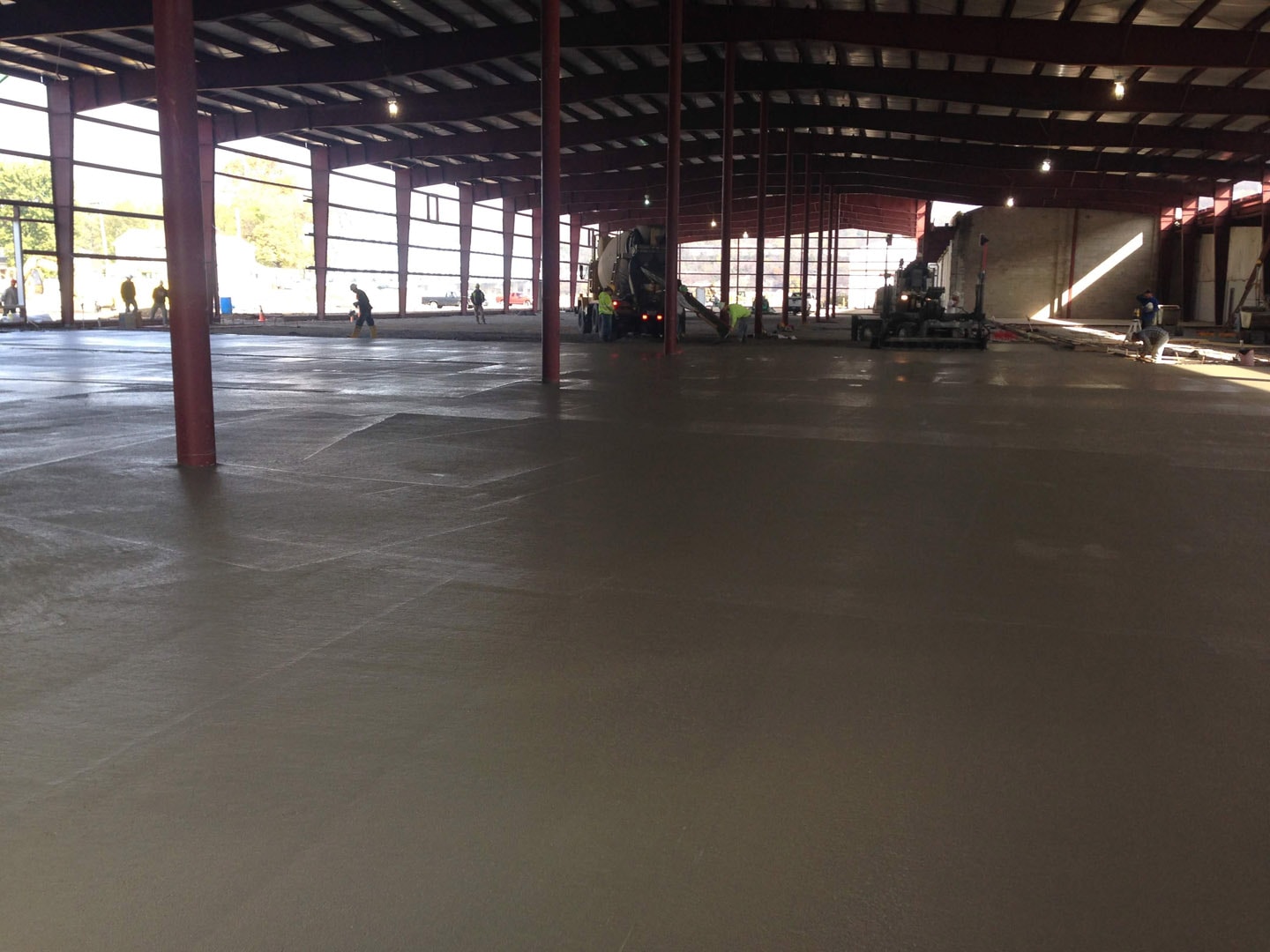 interior concrete flooring pour