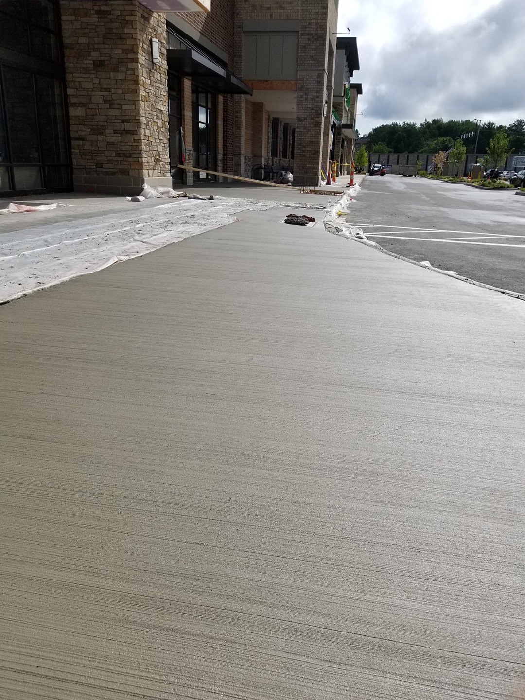 new exterior concrete pour